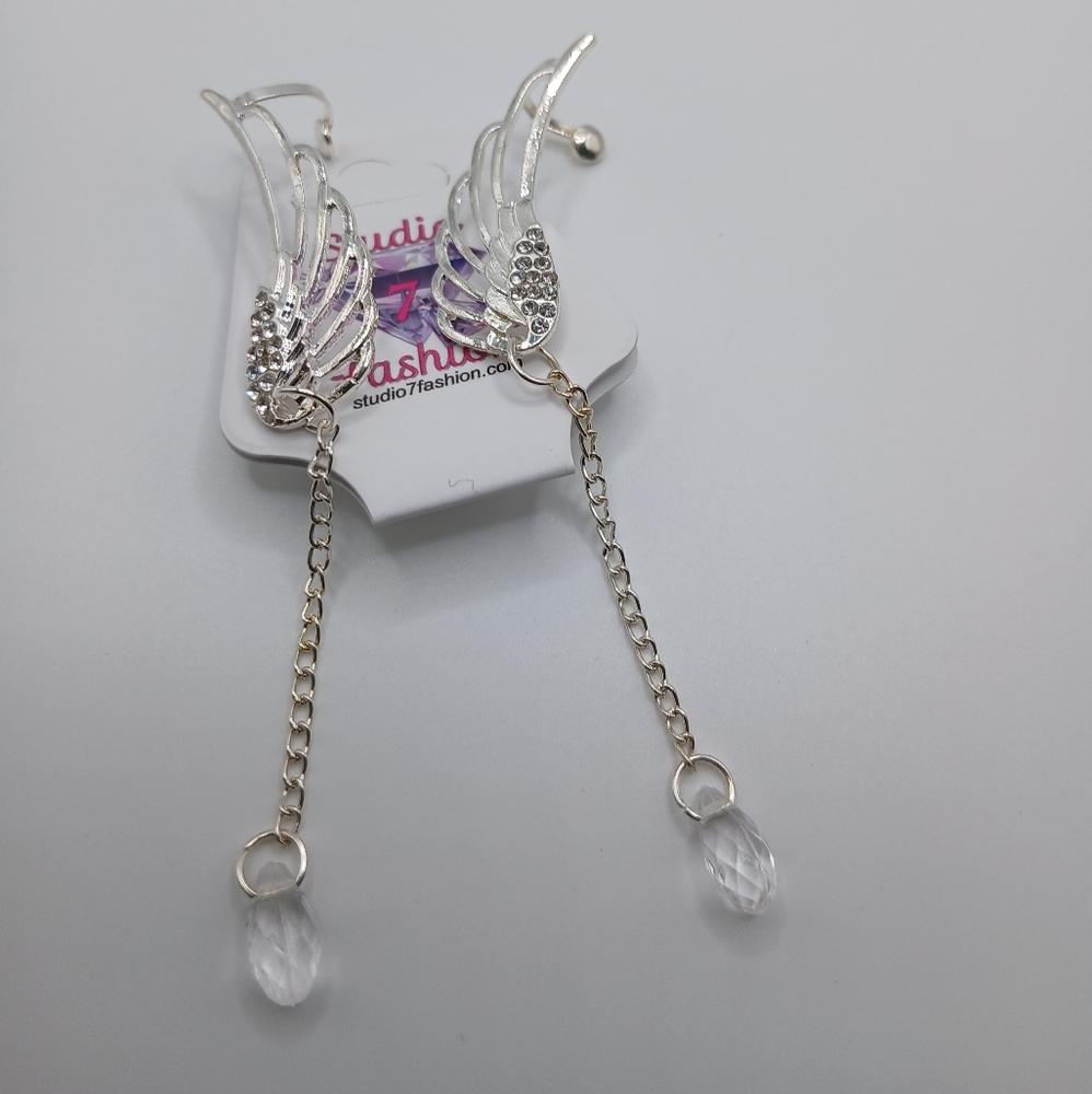 Guardian Angel Crystal Dangle Earrings